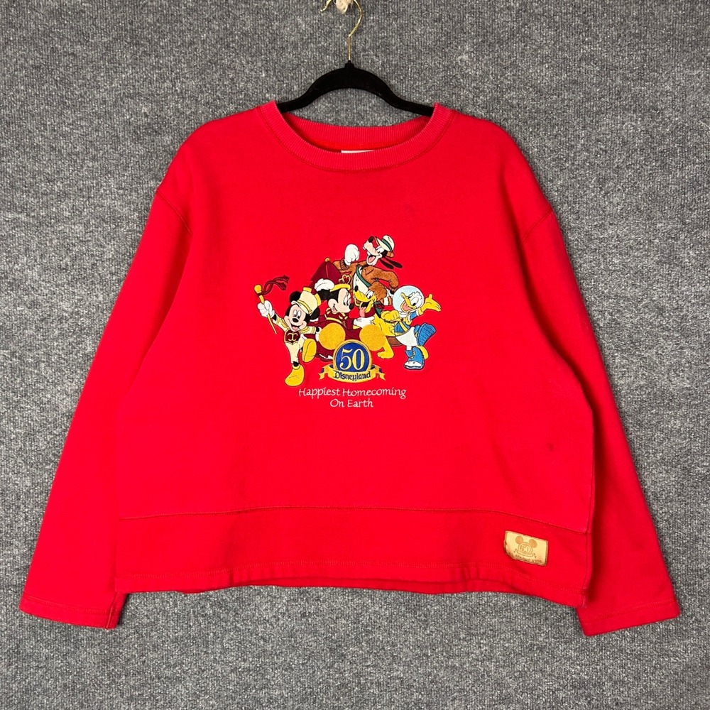 Vintage Disney Disneyland 50th‎ Anniversary Mickey Mouse Sweatshirt XL